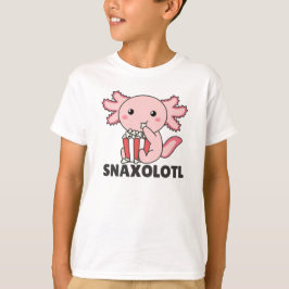 Camiseta Snaxolotl Axolotl Amante Animais Doce Pipoca