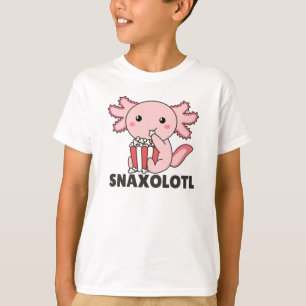 Camiseta Snaxolotl Axolotl Amante Animais Doce Pipoca