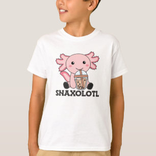 Camiseta Snaxolotl Axolotl Bubble Tea Amadurece Animais Doe