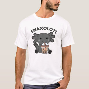 Camiseta Snaxolotl Axolotl Bubble Tea Amadurece Animais Doe
