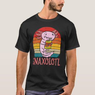 Camiseta Snaxolotl Axolotl Coma Chips Engraçados Comidas