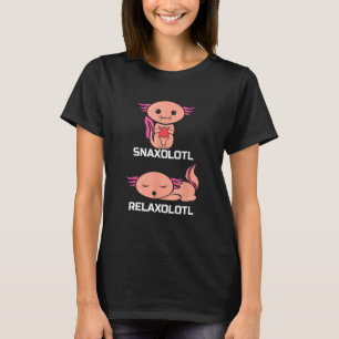 Camiseta Snaxolotl e Relaxolotl - Trevo Axolotl