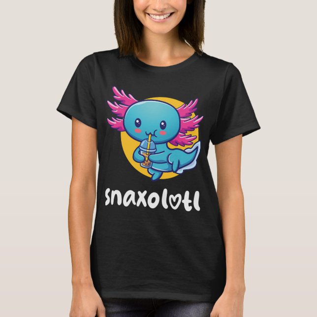 Camiseta Snaxolotl (em cores escuras) (Frente)