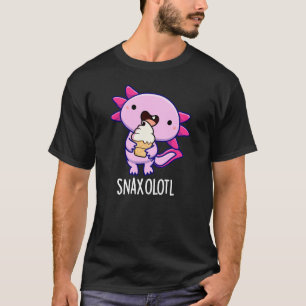 Camiseta Snaxolotl Funny Axolotl Pun Dark BG
