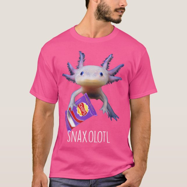 Camiseta Snaxolotl Snack Foodie Funny Axolotl Salamander Pu (Frente)
