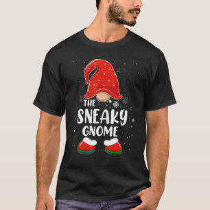 Camiseta Sneaky Gnomo Buffalo Xadrez Matching Family Christ