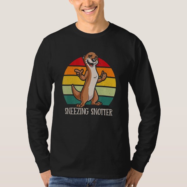 Camiseta Sneezing Snotter   Otter   Humor Sea Otter (Frente)