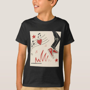 Camiseta Snicker Music Colorida Expressive Digital Art Illu