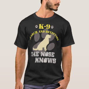 Camiseta Sniffer de Retriever de Ouro de Detecção do K9