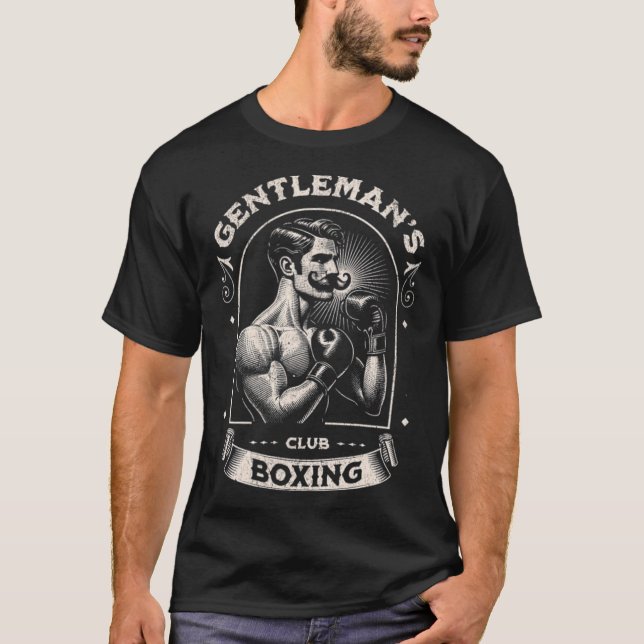 Camiseta #snirt Clube de Boxe Gentleman Retro Com Caixa Mot (Frente)