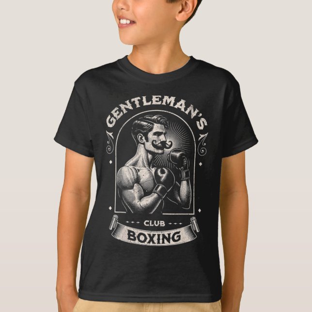 Camiseta #snirt Clube de Boxe Gentleman Retro Com Caixa Mot (Frente)