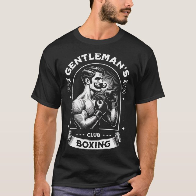 Camiseta #snirt Clube de Boxe Gentleman Retro Com Caixa Mot (Frente)