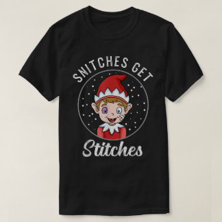 Camiseta Snitches Get Stitches Funny Elf Art