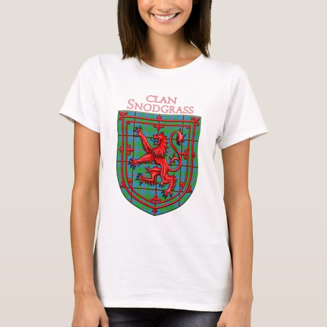 Camiseta Snodgrass Tartan Scottish Plaid Lion Rampant (Frente)