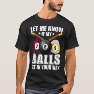 Camiseta Snooker de Mesa de Piscina de Ball Play Billiard 8