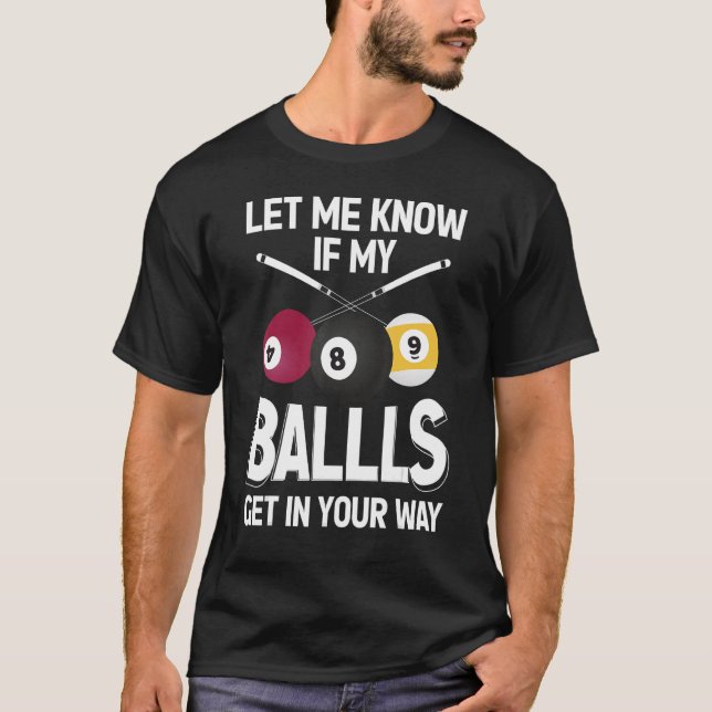 Camiseta Snooker de Mesa de Piscina de Ball Play Billiard 8 (Frente)