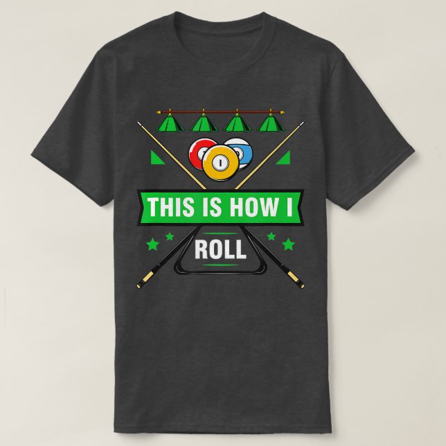 Camiseta Snooker de Mesa do Billiard Player (Frente do Design)