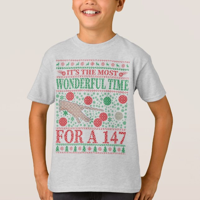 CAMISETA SNOOKER FUNNY CHRISTMAS COLOCA SUÁTICA (Frente)