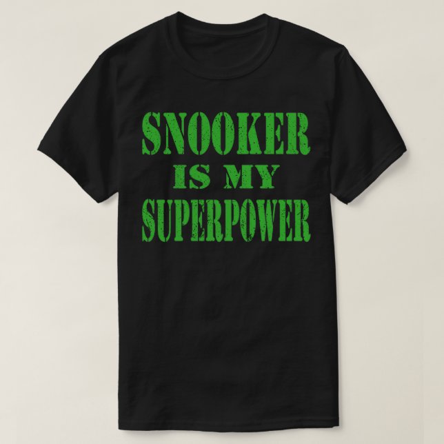 Camiseta Snooker Piscina amp Billiards Player Super Snooker (Frente do Design)