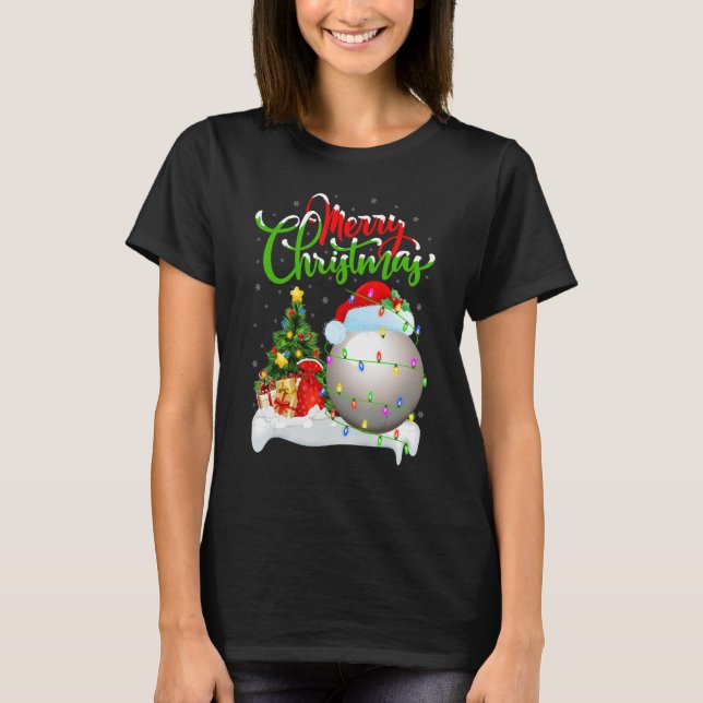 Camiseta Snooker Sports   Xmas Decoration Santa Snooker Chr (Frente)