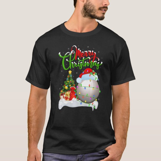 Camiseta Snooker Sports  Xmas Decoration Santa Snooker Chri (Frente)
