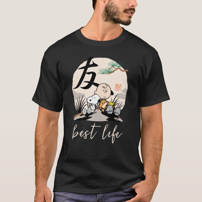 Camiseta Snoopy, Charlie Brown e Woodstock - Amigo (Frente)