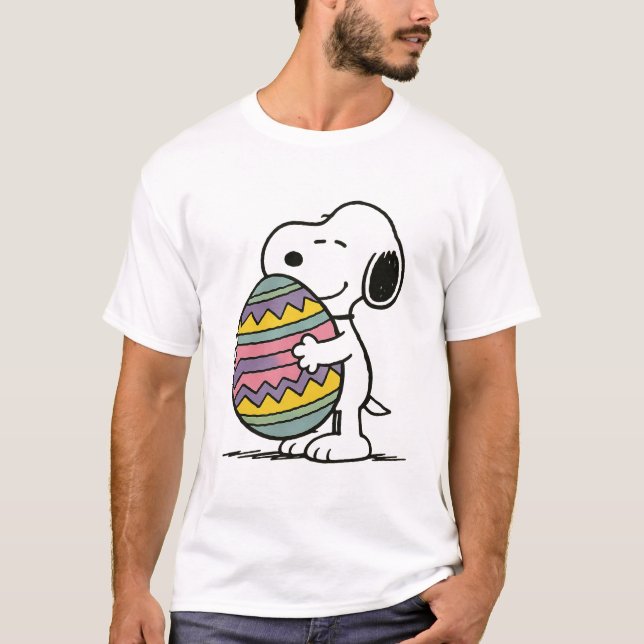 Camiseta Snoopy Deitado No Ovo De Páscoa (Frente)