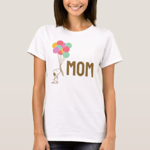 Camiseta Snoopy e Balões   Eu sou a mãe