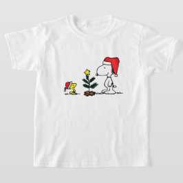 Camiseta snoopy e woodstock natal clássico