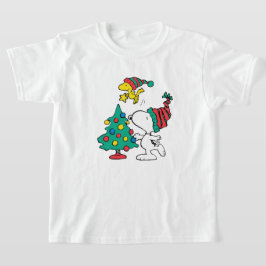 Camiseta snoopy e woodstock no natal