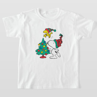 Camiseta snoopy e woodstock no natal