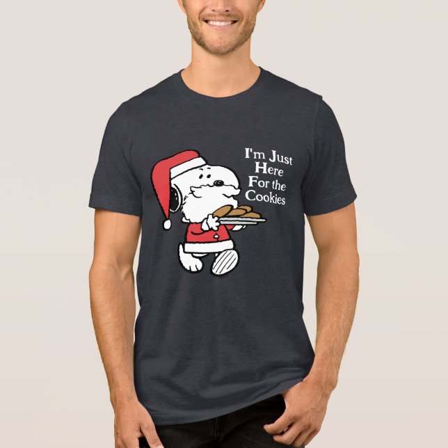 Camiseta Snoopy Santa | I'm Just Here for the Cookies (Frente)