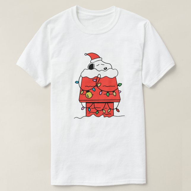 Camiseta snoopy sleeping on winter (Frente do Design)