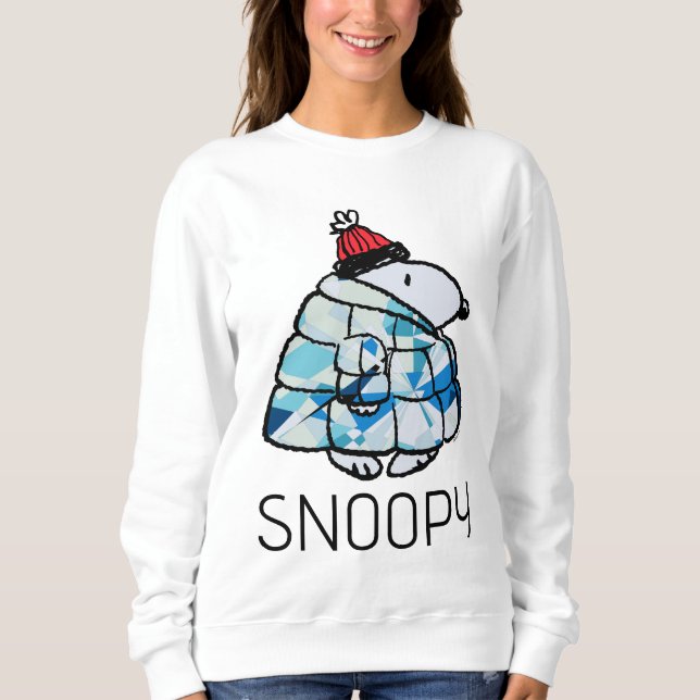 Camiseta Snoopy Winter Gem Puffer Jacket Sweatshirt (Frente)