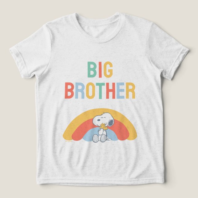 Camiseta Snoopy & Woodstock Chuveiro de Cores do Bebê Tri-B (Design frontal)
