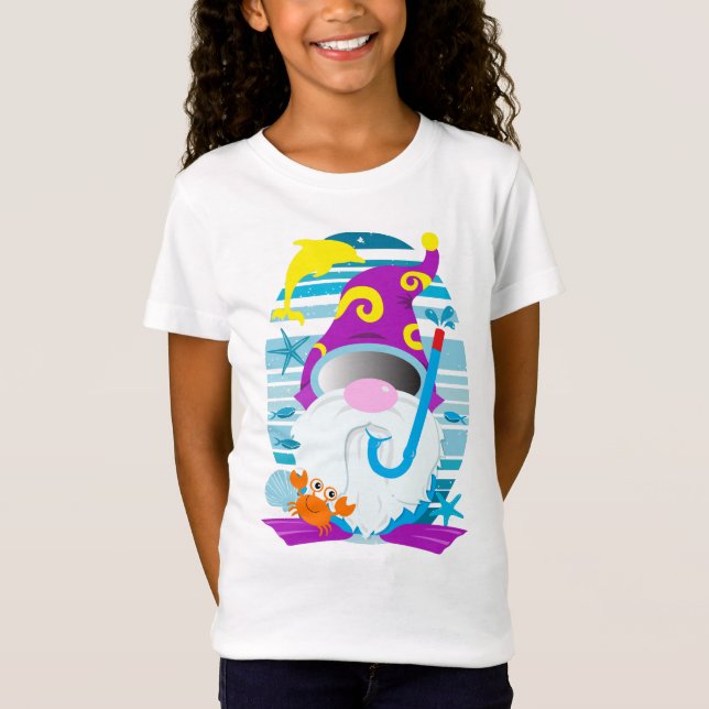 Camiseta Snorkel Gnome Funny Beach (Frente)