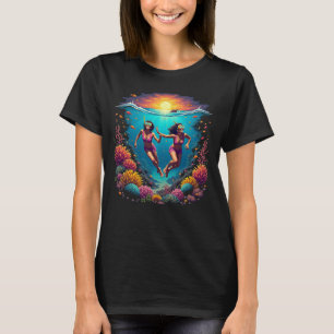Camiseta Snorkeling Sisters Underwater Sea Life Tee