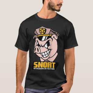 Camiseta Snort Intrusion Detection Pig Cybersecurity Securi