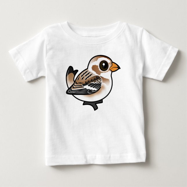 Camiseta Snow Bunting Birdorable (Frente)