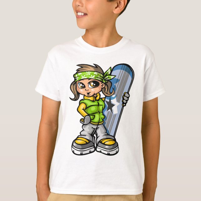 Camiseta snow girl posing (Frente)