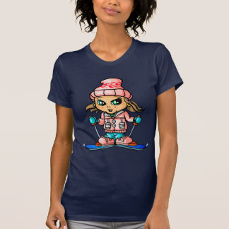 Camiseta Snow girl skiing