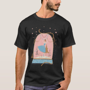 Camiseta Snow Globe Ballerina Balé Dancer Holid de Natal