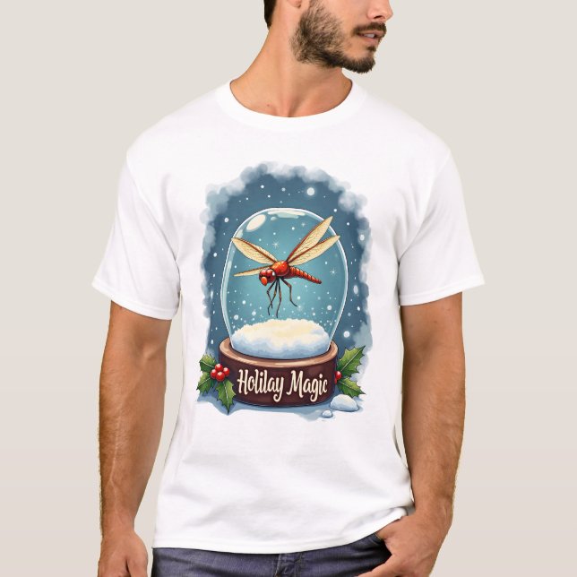 Camiseta Snow Globe Dragonfly (Frente)