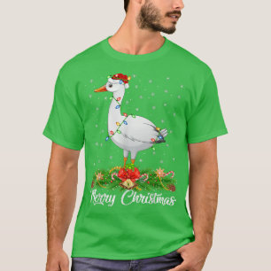 Camiseta Snow Goose Lover Correspondendo Santa Hat Snow Goo