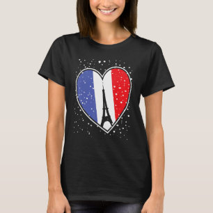 Camiseta Snow Paris Winter Eiffel Tower França Flocos de ne