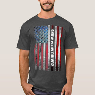 Camiseta Snow Plow Driver US Flag
