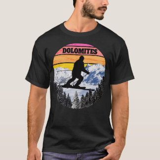 Camiseta Snow Ski Dolomites Ski Fields Itália