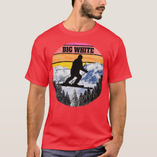 Camiseta Snow Ski - Grandes Campos Brancos de Esqui Canadá