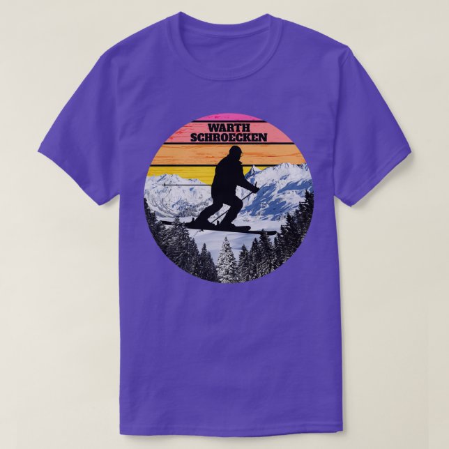 Camiseta Snow Ski Warth Schroecken Skips Fields Áustria (Frente do Design)