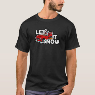 Camiseta Snowan a conduzir um carro desportivo  Deixe nevar